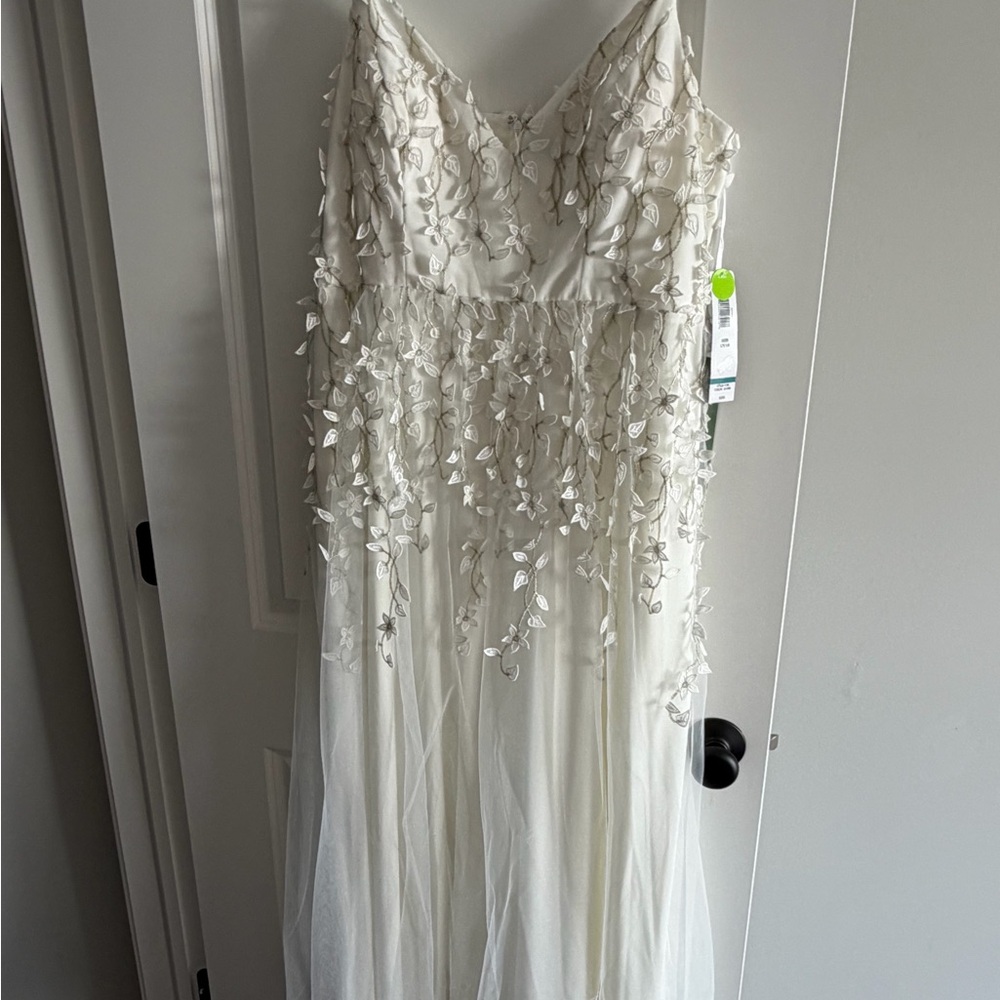 NWT- Reign On White and Silver Dress